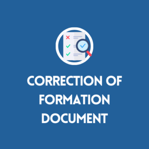 Correction of Formation Document